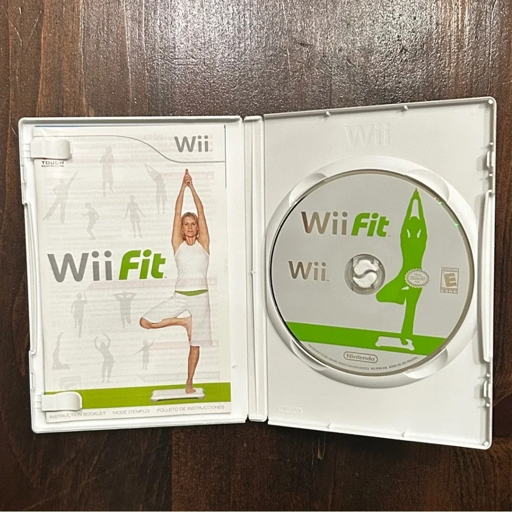 Nintendo Wii Fit Video Game 2007 Case Manual Fitness Balance‎ Training Exercise